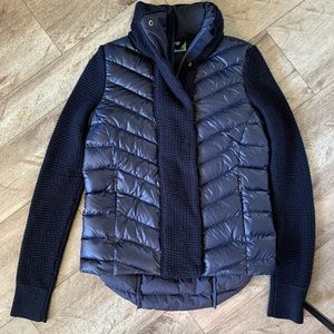 COPY - ATHLETA PUFFER JACKET WITH WOOL KNIT ARMS …